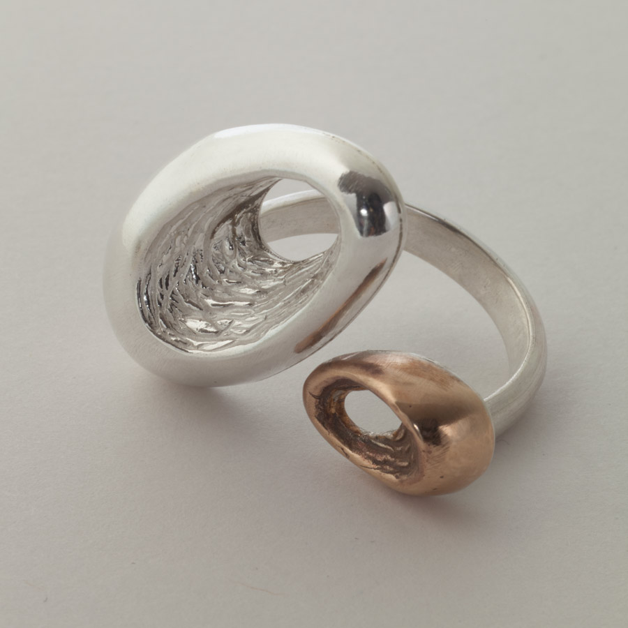 Anello collezione Acqua - argento e bronzo